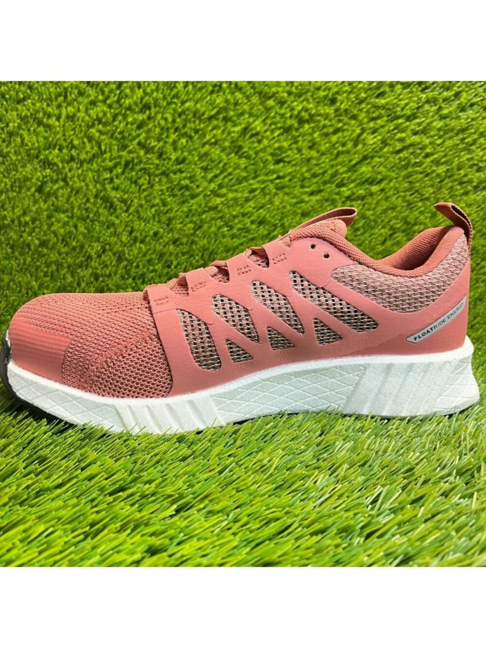 Reebok Fusion Flexweave Womens Size 8W Pink Composite Toe Work Shoes Sneakers